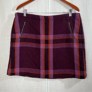 Stylus Plaid Houndstooth Mini Pencil Skirt Size 14